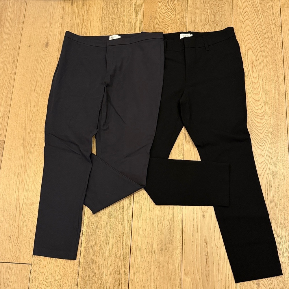 2PAIRS The Reset Classic Trousers in black(L) and charcoal (XL).